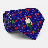 santa blonde merman hässliche Weihnachtsgeschenke Krawatte (Gerollt)