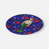 santa blonde merman hässliche Weihnachtsgeschenke Pappteller (Schrägansicht)