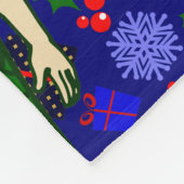 santa blonde merman ugly xmas mermaid gifts fleecedecke (Ecke)