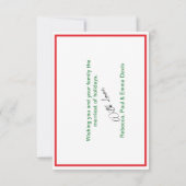 Santa Blue Crab mit Mallet Christmas Card Custom Karte (Rückseite)