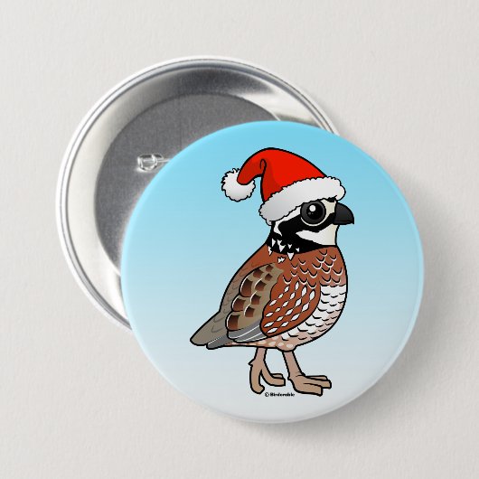 Santa Bobwhite Button (Vorne & Hinten)