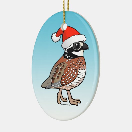 Santa Bobwhite Keramik Ornament (Links)