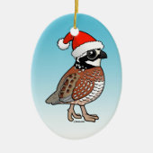 Santa Bobwhite Keramik Ornament (Vorne)