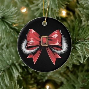 Santa Bogen Noel Santa Kokette Weihnachten Urlaub  Keramik Ornament