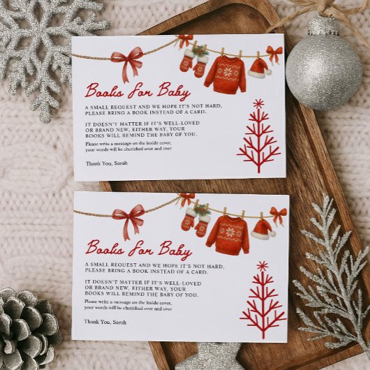 Santa Books for Baby Card Begleitkarte