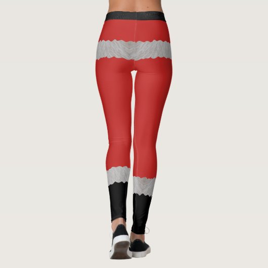Santa Boots Frau Claus Weihnachtsfeiertag Leggings (Rückseite)