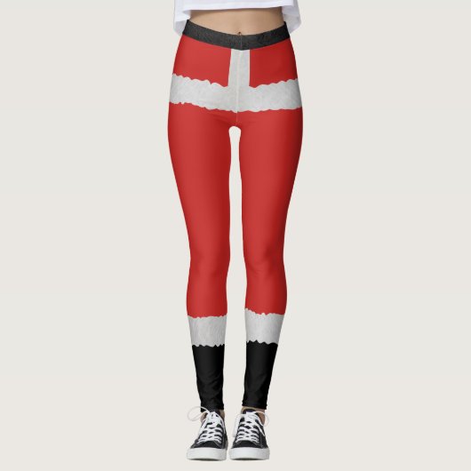 Santa Boots Frau Claus Weihnachtsfeiertag Leggings (Vorderseite)