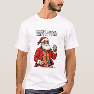 Santa Bootskapitän Feiertagszitat Lustiges Weihnac T-Shirt