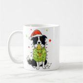 Santa Border Collie Christmas Border Collie Dog Mo Kaffeetasse (Links)