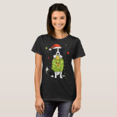 Santa Border Collie Christmas Border Collie Dog Mo T-Shirt (Vorne ganz)