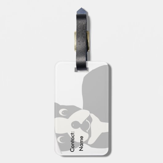 Santa Boston Gepäckanhänger (Rückseite vertikal)