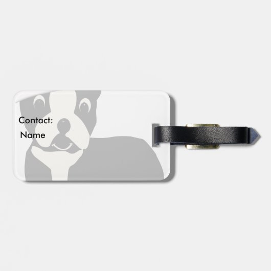 Santa Boston Gepäckanhänger (Rückseite horizontal)