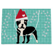 Santa Boston Große Geschenktüte (Vorderseite)