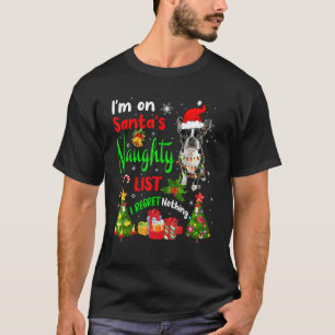 Santa Boston Terrier Ich bin auf der schmutzigen L T-Shirt