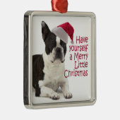 Santa Boston Terrier Ornament (Rechts)