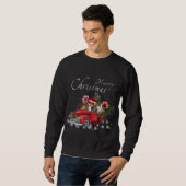 Santa Boston Terrier Riding Red Truck Merry Christ Sweatshirt (Vorne ganz)