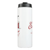 Santa Bottoms Up Funny Christmas Holiday Thermosbecher (Vorderseite)