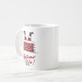 Santa Bottoms Up Funny Holiday Kitchen and Gift Kaffeetasse (Vorderseite Links)