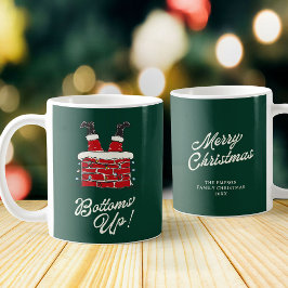 Santa Bottoms Up Funny Holiday Kitchen and Gift Kaffeetasse