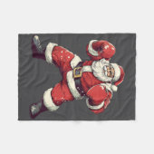 Santa Boxing Lover Funny Mixed Martial Arts Muay T Fleecedecke (Vorderseite (Horizontal))