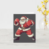 Santa Boxing Lover Funny Mixed Martial Arts Muay T Karte (Gelbe Blume)