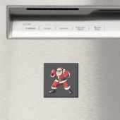 Santa Boxing Lover Funny Mixed Martial Arts Muay T Magnet (In Situ (Geschirrspüler))