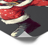 Santa Boxing Lover Funny Mixed Martial Arts Muay T Poster (Ecke)