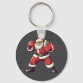 Santa Boxing Lover Funny Mixed Martial Arts Muay T Schlüsselanhänger (Vorderseite)