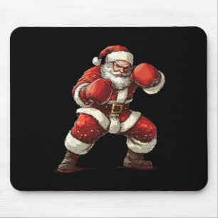 Santa Boxing Xmas Mixed Martial Arts Muay Thai Lov Mousepad