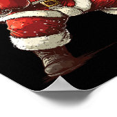 Santa Boxing Xmas Mixed Martial Arts Muay Thai Lov Poster (Ecke)