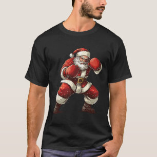 Santa Boxing Xmas Mixed Martial Arts Muay Thai Lov T-Shirt