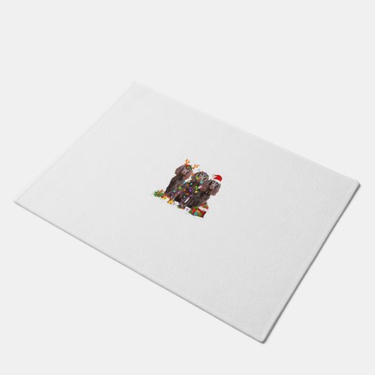 Santa Boykin Spaniel Dog Gorgeous Reindeer Christm Fußmatte (Schrägansicht)