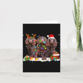 Santa Boykin Spaniel Dog Gorgeous Reindeer Christm Karte (Vorderseite)