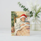 Santa brachte die Grippe Postkarte (Stehend Vorderseite)