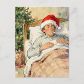 Santa brachte die Grippe Postkarte (Vorderseite)