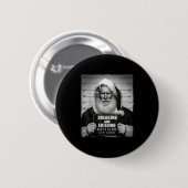 Santa Breaking Entering Mugshot Funny Christmas Ho Button (Vorne & Hinten)