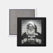 Santa Breaking Entering Mugshot Funny Christmas Ho Magnet (Vorderseite/Rückseite)