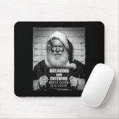 Santa Breaking Entering Mugshot Funny Christmas Ho Mousepad (Mit Mouse)