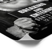 Santa Breaking Entering Mugshot Funny Christmas Ho Poster (Ecke)