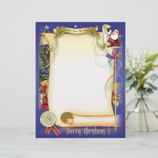 Santa-Brief Briefbogen (Stehend Vorderseite)