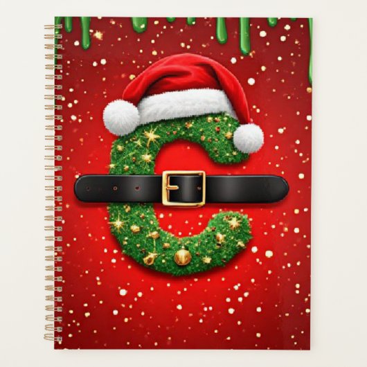 Santa Brief C Mit Weihnachtskranz Dekor 🎁 Planer (Vorderseite)