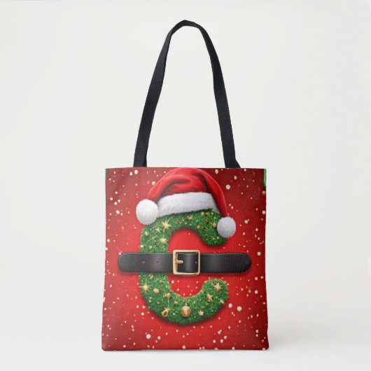 Santa Brief C Mit Weihnachtskranz Dekor 🎁 Tasche (Vorderseite)