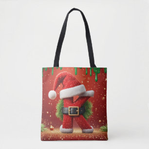 Santa-Brief K mit Kiefern-Kranz Weihnachtsglanz 🎅 Tasche