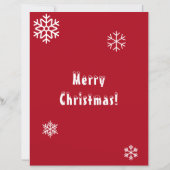 Santa-Brief Roter Schmuck Schneeflocken (Rückseite)