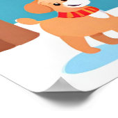 Santa Bringing Presents and Puppies | Wall Art Poster (Ecke)