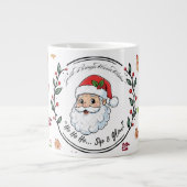 Santa Brings Warm Wishes – Festive Christmas Coffe Jumbo-Tasse (Vorderseite)