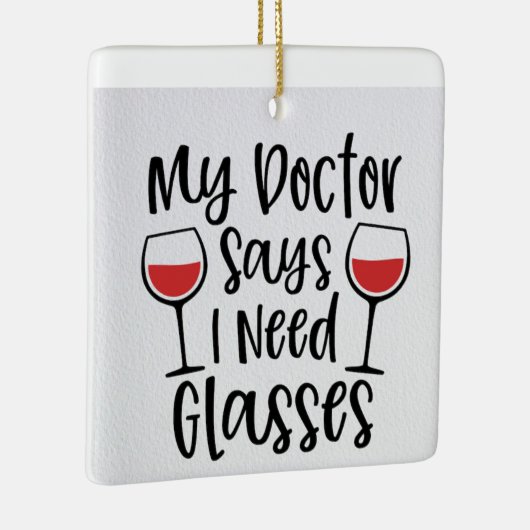 SANTA BRINGT NUR DEN *WEIN* DIESE KERAMIK KERAMIKORNAMENT (Rechts)