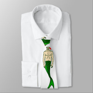 santa brünette merman hässliche Weihnachtsjubiläum Krawatte