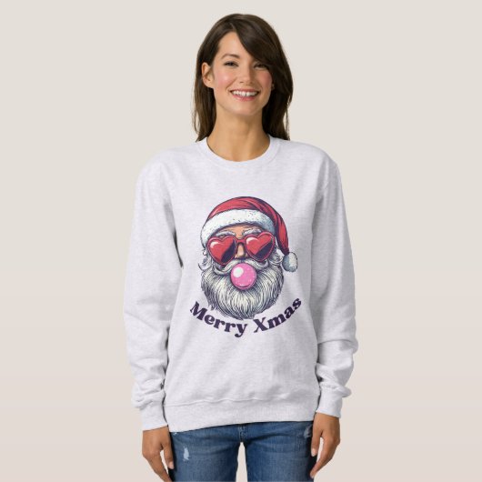 Santa Bubble Gum Ugly Merry Xmas Sweatshirt (Vorne ganz)