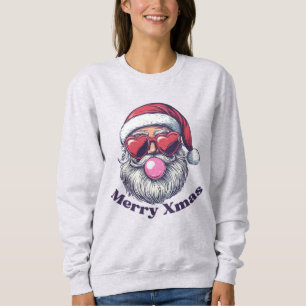 Santa Bubble Gum Ugly Merry Xmas Sweatshirt